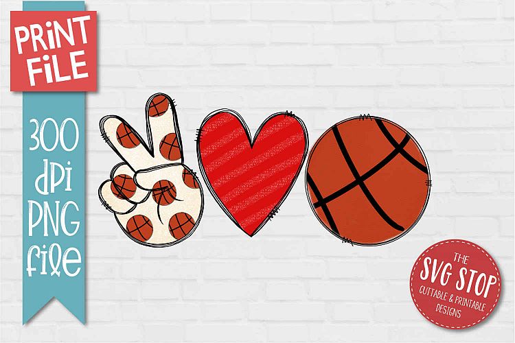 Download Free Sublimation Download Peace Love Basketball Sublimation Design Png Free Design Resources