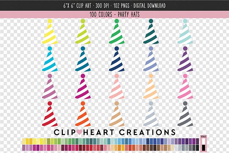 Party Hats Clip Art - 100 Clip Art Graphics