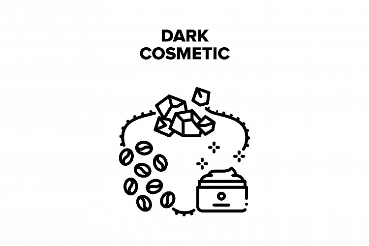 Dark Cosmetic Vector Black Illustration example image 1