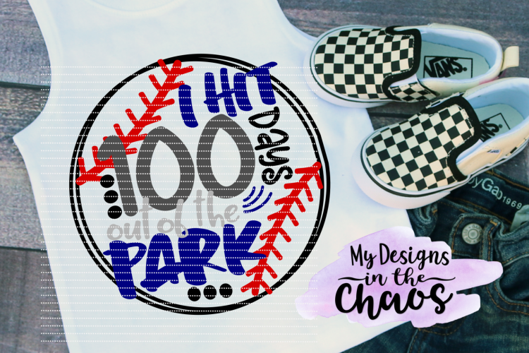 100 days of School SVG | School SVG | Baseball SVG | Silhouette | Cricut | PNG DXF EPS