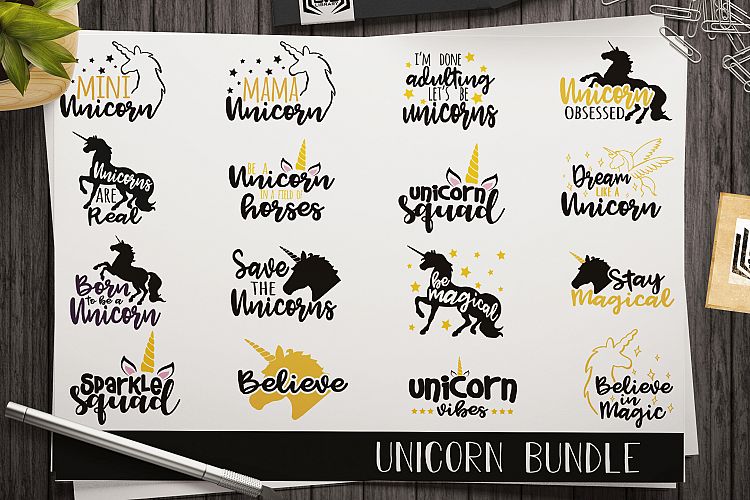 Unicorn SVG bundle - Cut files - Unicorn squad - Cricut file