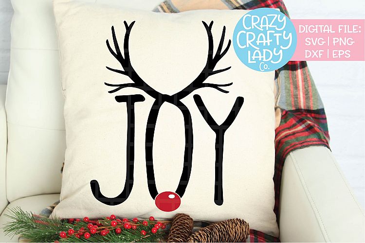 Joy Reindeer SVG DXF EPS PNG Cut File
