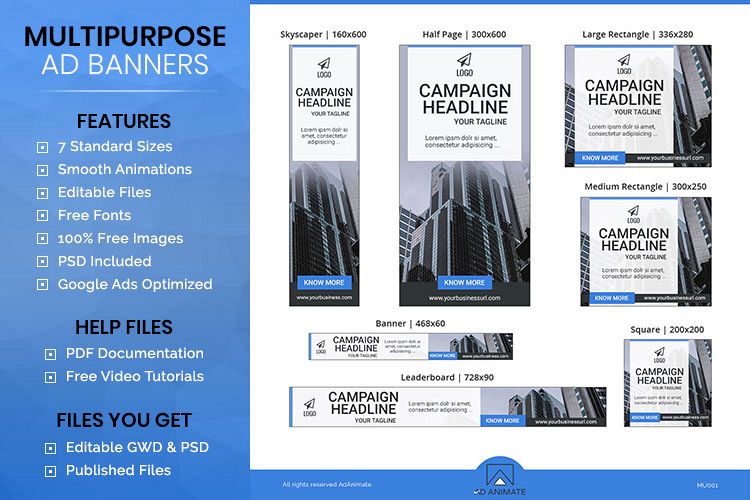 Multipurpose Banner Ad Template - MU001