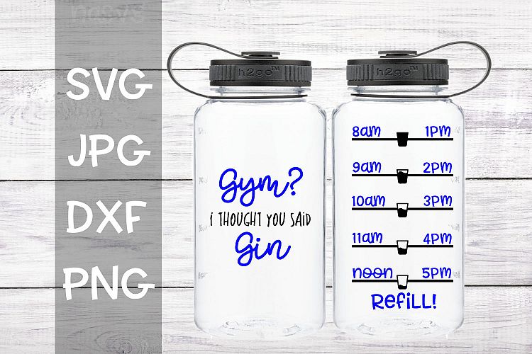 Gym? I thought you said Gin, water tracker, svg