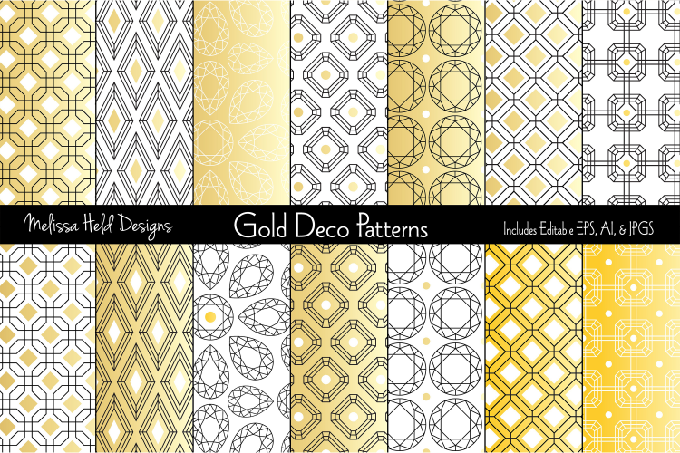 Gold Deco Patterns