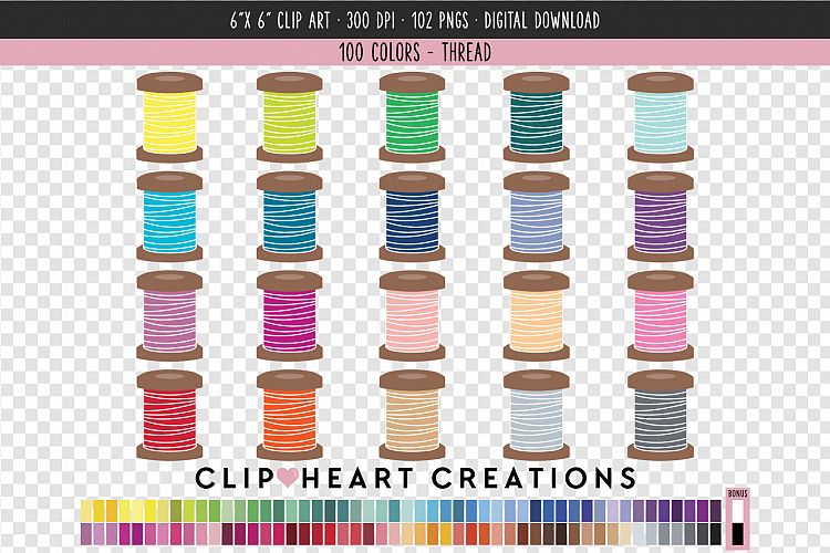 Sewing Thread Clip Art - 100 Clip Art Graphics