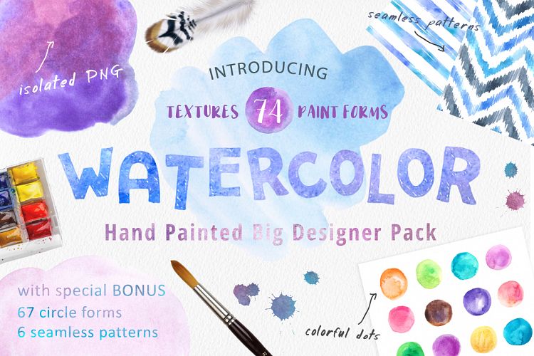 Big Watercolor Textures Pack