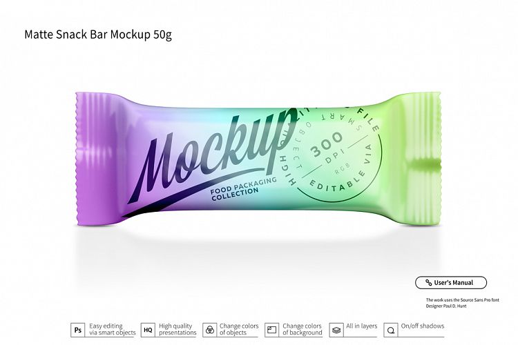 Matte Snack Bar Mockup