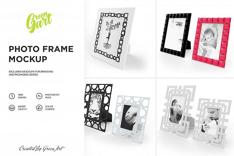 4 PSD Photo Frame Mockup