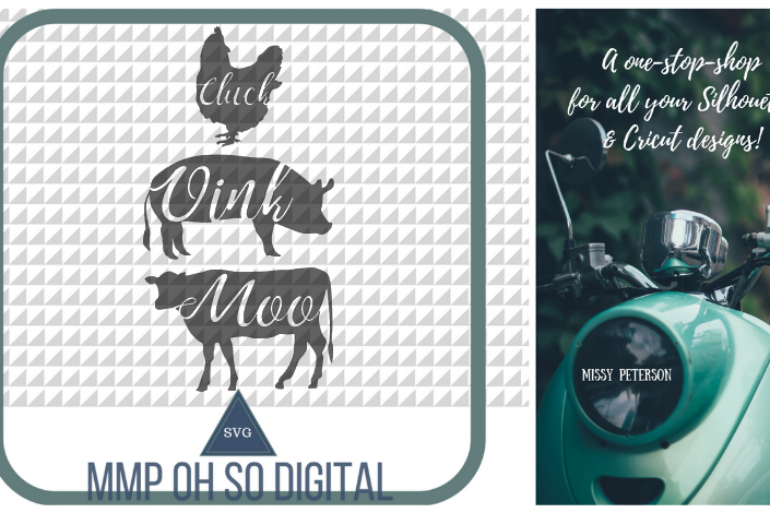 Farm Animal SVG, Chicken, Pig, Cow, Farmhouse sign, Cluck, farmhouse decor, Oink, farmhouse cut file, Moo, farmhouse SVG, Rustic SVG