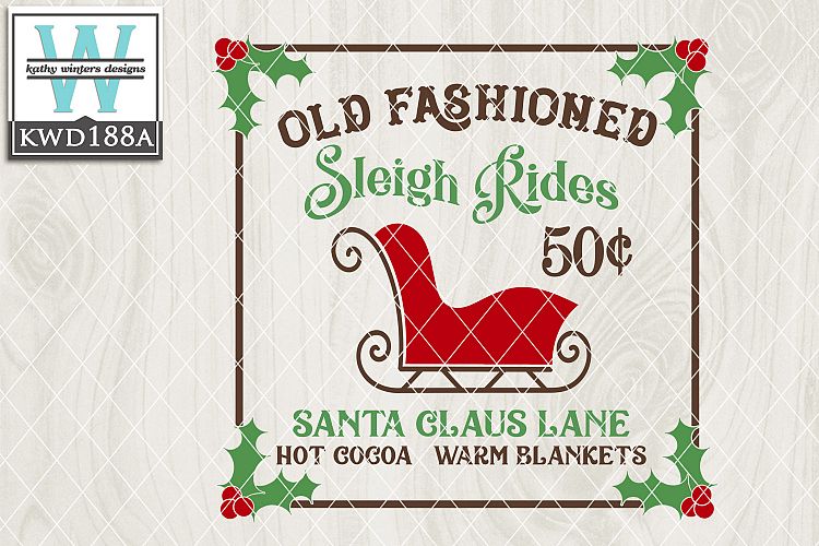 Christmas SVG - Sleigh Rides KWD188A