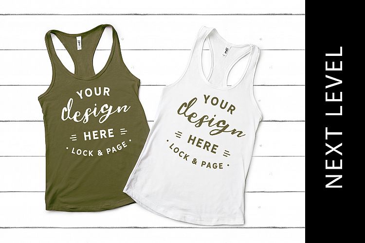 Military Green Next Level 1533 Vest Tank Muscle Top Mockup