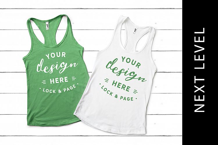 Kelly Green Next Level 1533 Mockup Tank Top Running Top