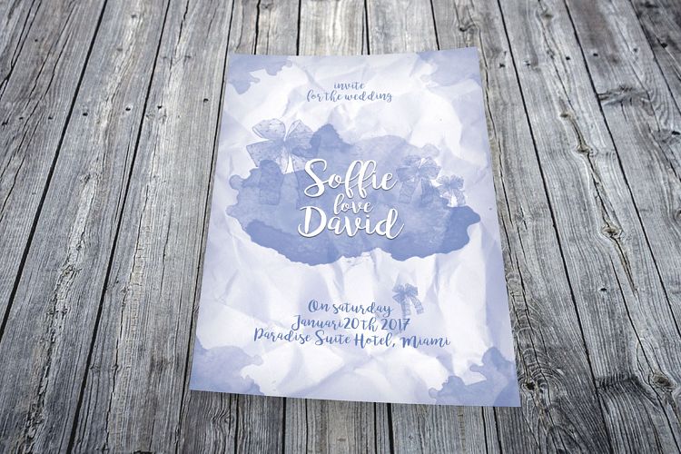 Watercolor Wedding Invitation