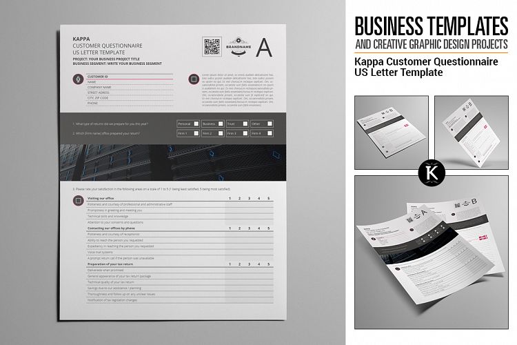 Kappa Customer Questionnaire US Letter Template