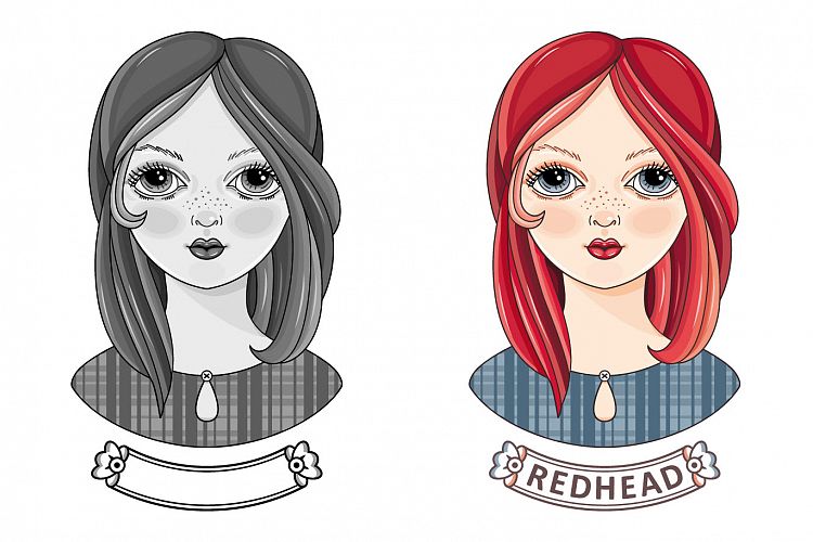 Girl. Avatar. Readhead. 