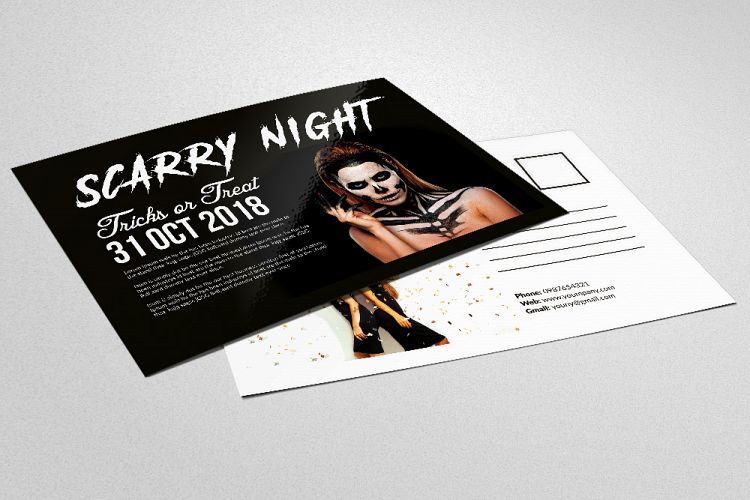 Halloween Scary Night Postcard