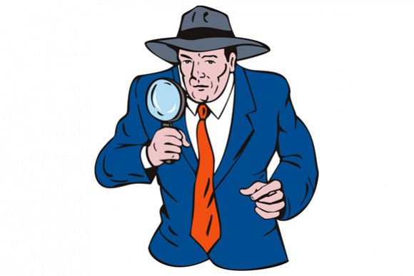 Detective with Magnifying Glass example image 1