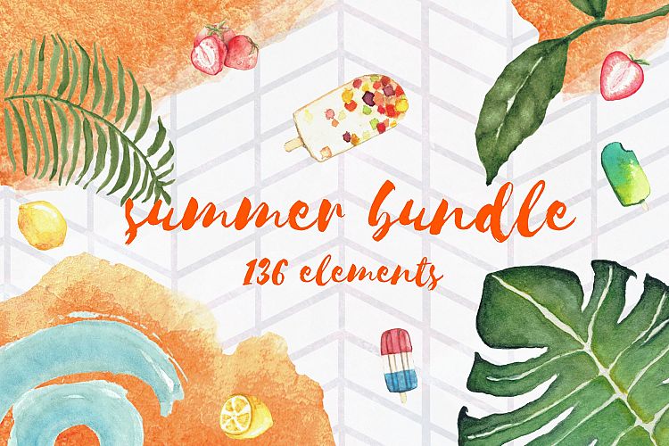 Summer Bundle - watercolor illustrations