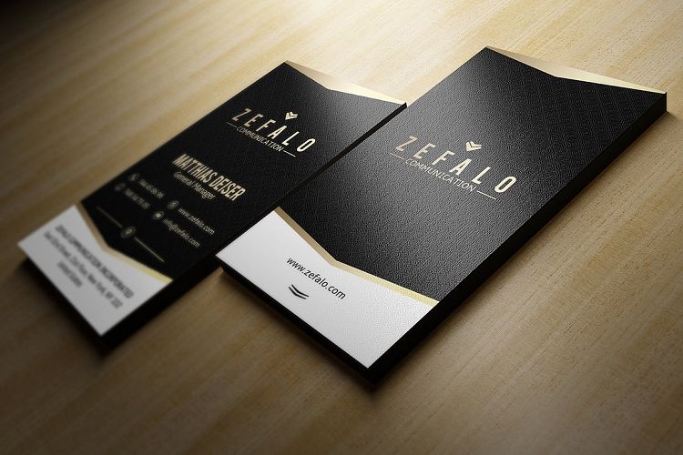 Gold And Black Business Card