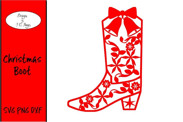 Christmas/Holiday Boot, SVG, Paper Cut