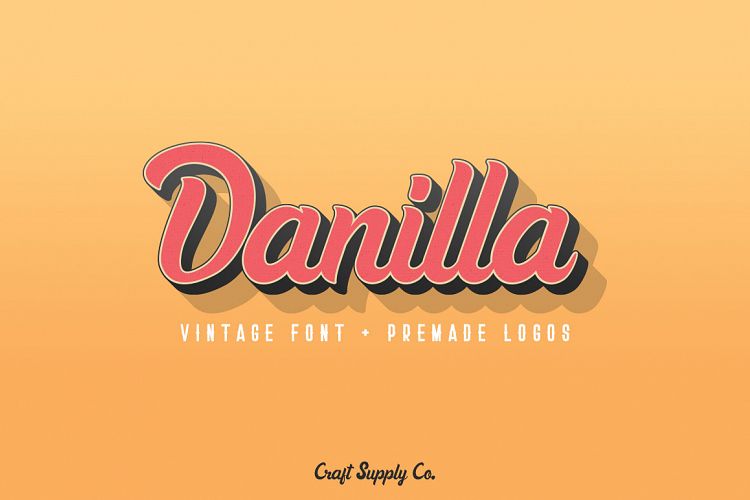 Danilla Font + Premade Logos
