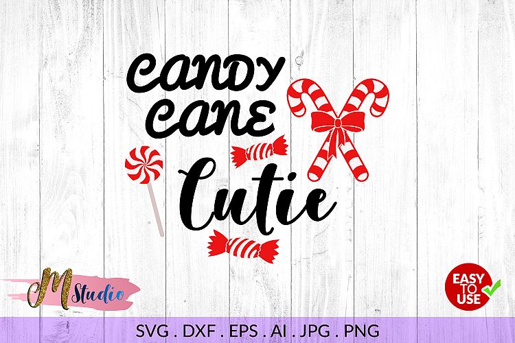 Candy cane cutie svg, for Silhouette Cameo or Cricut