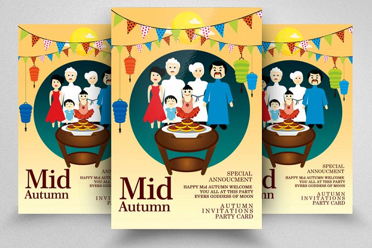 Mid Autumn Flyer Template