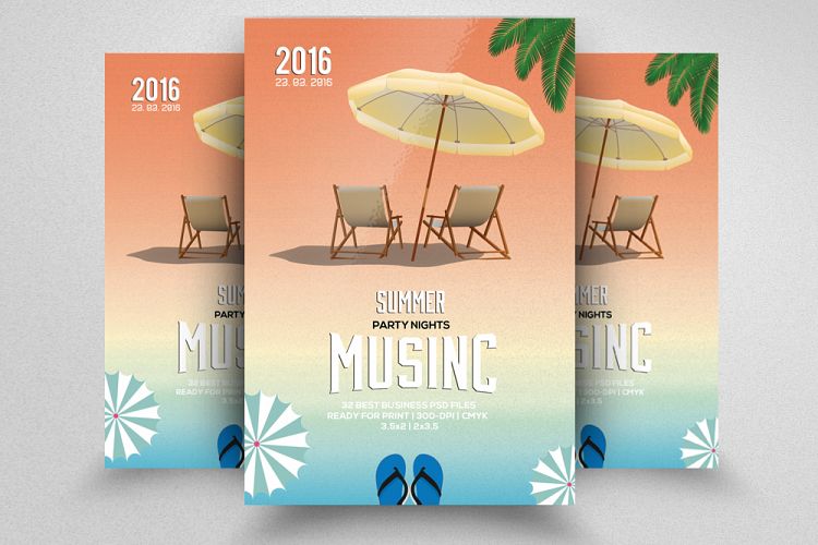 Sunday Beach Party Flyer