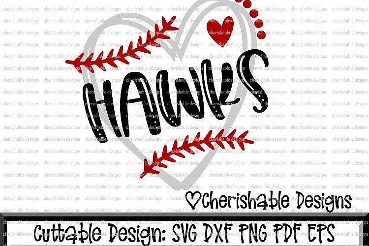 Baseball Svg, Softball Svg, Hawks Baseball Cutting file, heart frame baseball, dxf pattern, svg pattern, Cricut instant download