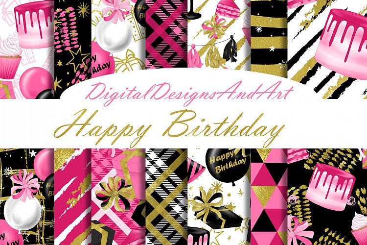Birthday digital paper