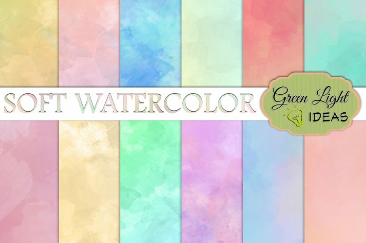 Soft Watercolor Digital Papers