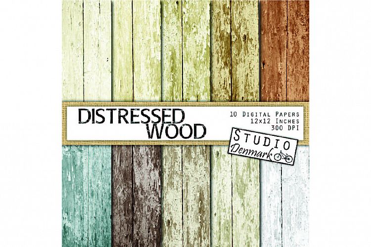 Distressed Wood Digital Paper - Wood Textures