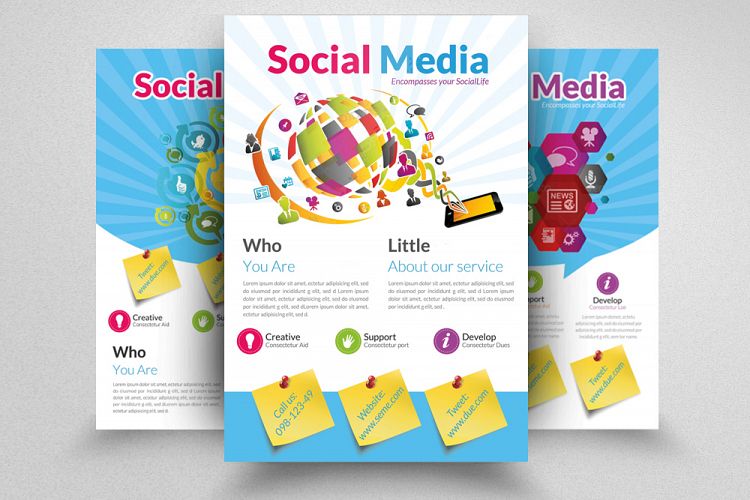 3 Layout Social Media Advertisement Flyer
