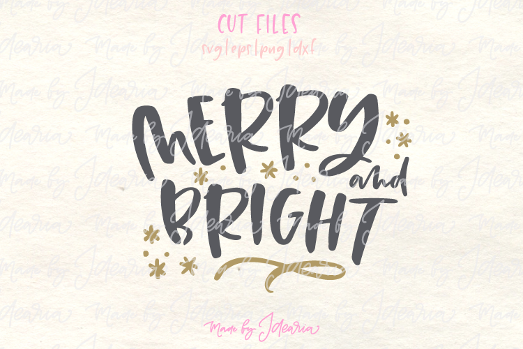 Merry and Bright Svg Christmas Svg Files for Cute Holiday