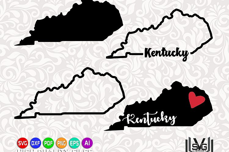 Kentucky Designs SVG - Kentucky state svg - Kentucky outline svg - Kentucky prints svg - Love kentucky svg - Cricut files - Silhouette files