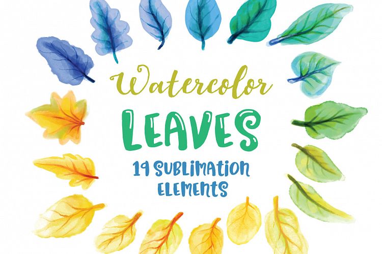 Download Free Sublimation Download Watercolor Leaves Sublimation Elements Free Design Resources