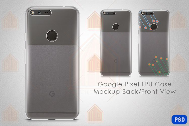 Google Pixel UV TPU Case Mockup Back View