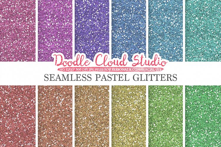 Download SEAMLESS Pastel Glitter digital paper, light colors ...