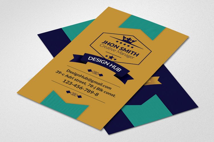 Retro Vintage Vertical Business Card example image 1