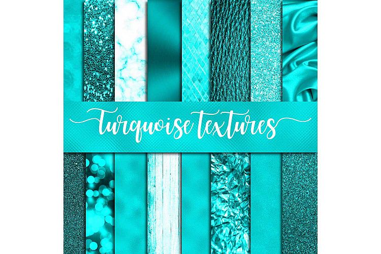 Turquoise Textures Digital Paper