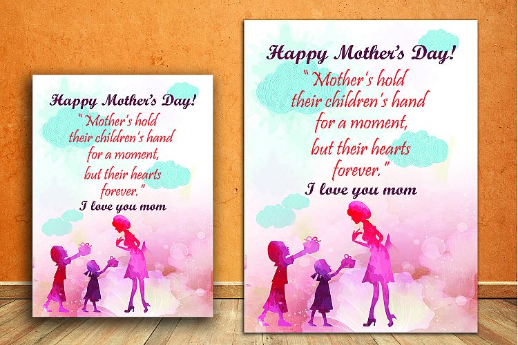 Water colour Mothers day Greeting Card