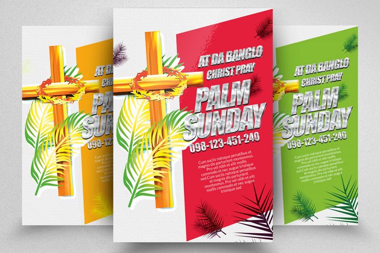 Palm Sunday Flyer Template