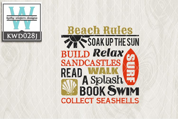 Beach Cutting Files KWD028J