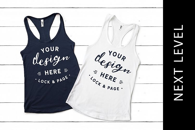 Midnight Navy Next Level 1533 Racerback Tank Mockup