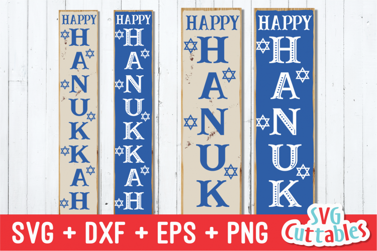Download Happy Hanukkah Vertical Sign | Hanukkah SVG Cut File