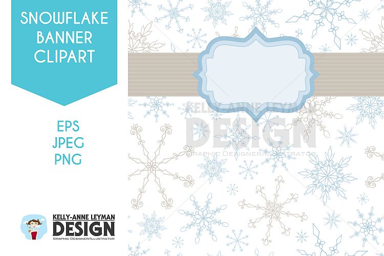 Winter Party Banner Clipart
