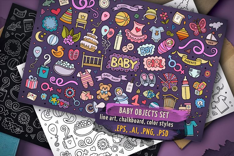 Baby Objects & Symbols Set