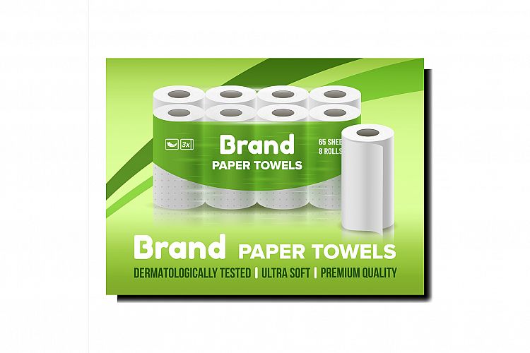 Paper Towels Creative Promotional Poster Vector example image 1