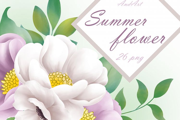 Flowers in purple and white